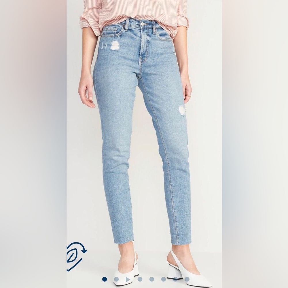 Old Navy High Waisted OG Straight Blue Jeans